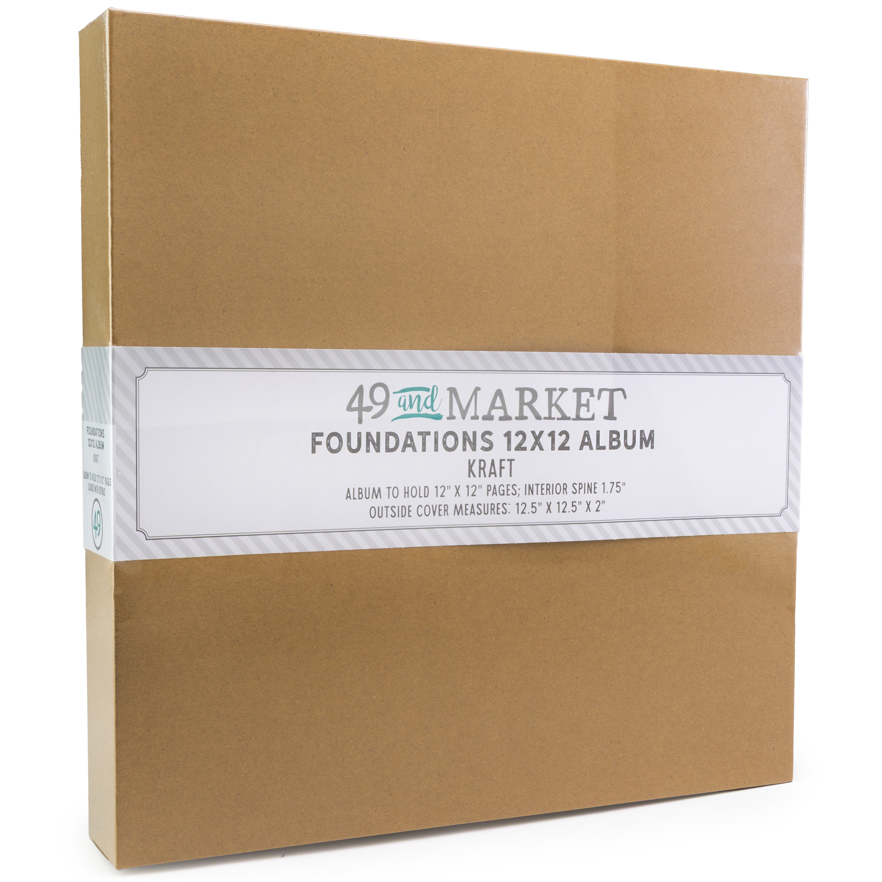 49 & Market Foundations Essential 12 x 12 Album - Kraft (w/pages)